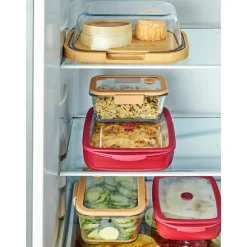 Plat à four rectangulaire en verre borosilicate avec couvercle Grenat 3,6 L Pebbly