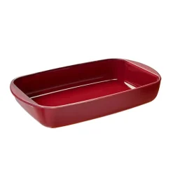 Plat à four rectangulaire en verre borosilicate avec couvercle Grenat 3,6 L Pebbly