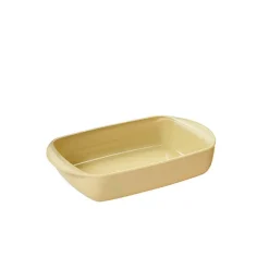Plat à four rectangulaire en verre borosilicate avec couvercle Crème 0,8 L Pebbly