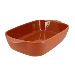 Plat à four rectangulaire Octave en grès terracotta 38 x 23 cm Menastyl