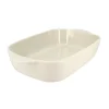 Plat à four rectangulaire Octave en grès beige 38 x 23 cm Menastyl
