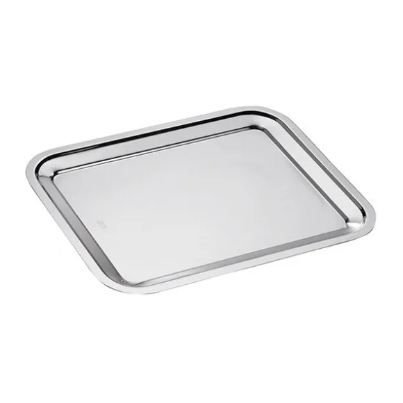 Plat rectangle en inox Dribbling 30 cm Inoxriv