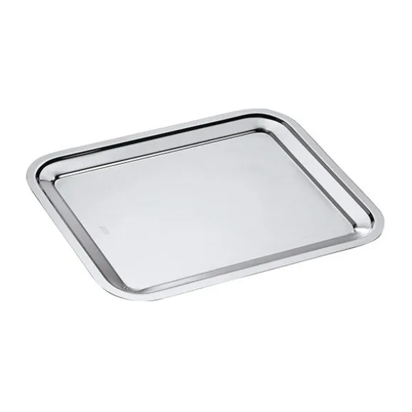 Plat rectangle en inox Dribbling 40 cm Inoxriv