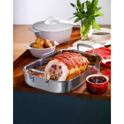 Plat à rôtir rectangulaire inox 35 cm Le Creuset
