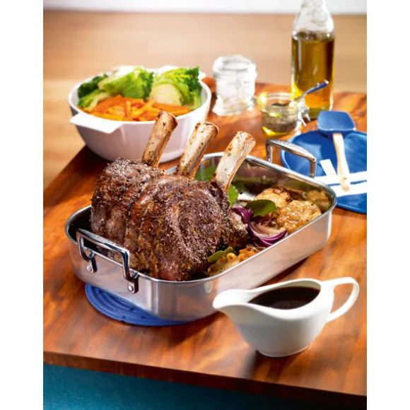 Plat à rôtir rectangulaire inox 35 cm Le Creuset