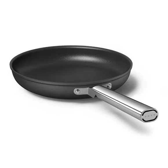 Poêle aluminium antiadhésive 30 cm noir mat Smeg