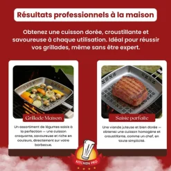Poêle à barbecue en inox Kitchenpro
