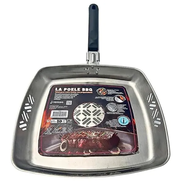 Poêle à barbecue en inox Kitchenpro
