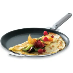 Poêle à crêpes inox antiadhérente Mutine sans manche 26 cm Cristel