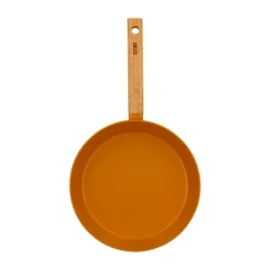 Poêle Ector induction aluminium revêtu manche en bois 24 cm jaune Ogo