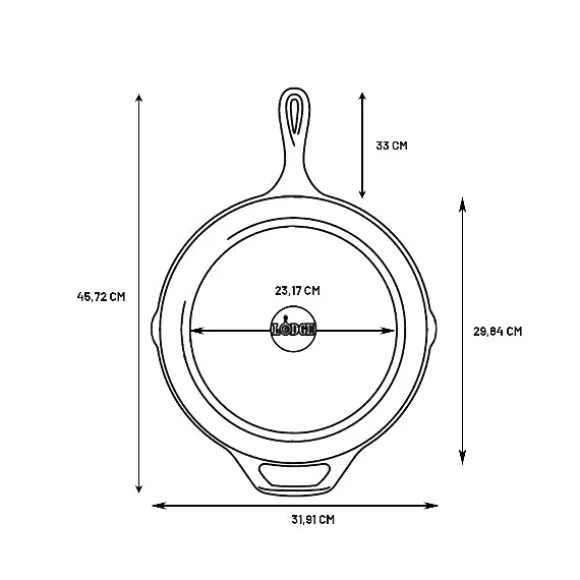 Poêle en fonte naturelle de 30 cm Lodge