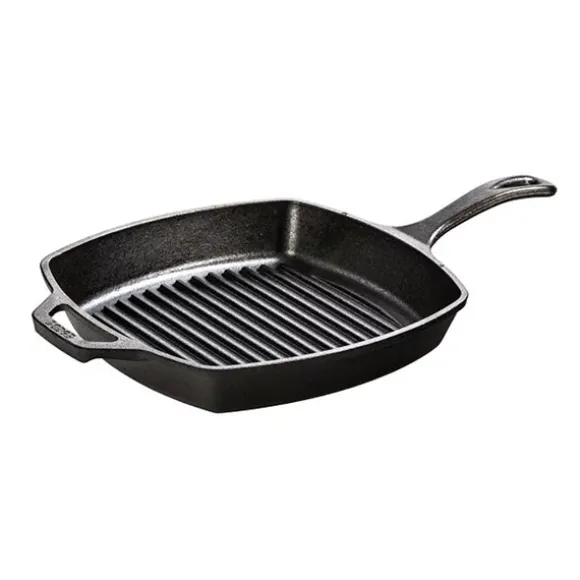 Poêle grill carrée en fonte naturelle 27 cm Lodge