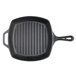 Poêle grill carrée en fonte naturelle 27 cm Lodge