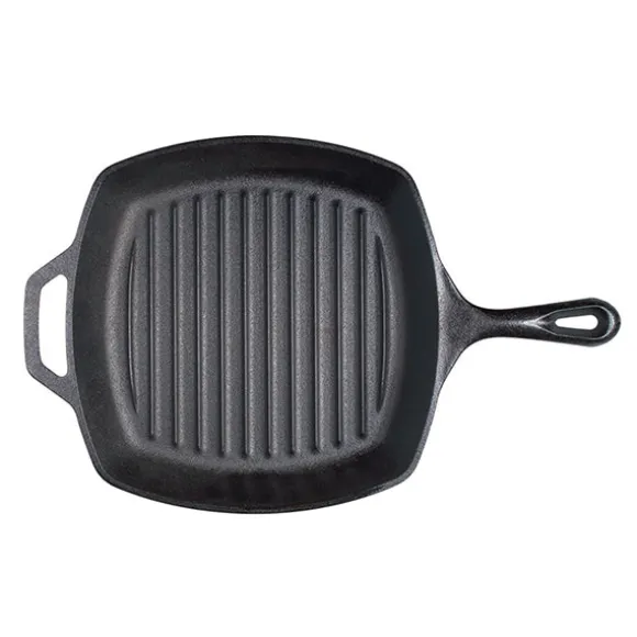 Poêle grill carrée en fonte naturelle 27 cm Lodge