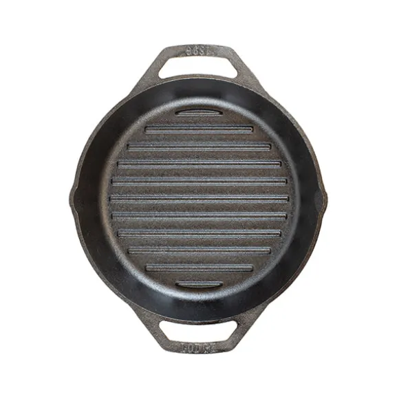 Poêle grill ronde en fonte naturelle 26 cm Lodge