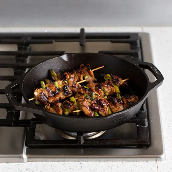 Poêle grill ronde en fonte naturelle 26 cm Lodge
