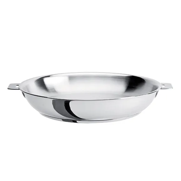 Poêle haute tout inox Mutine sans manche 28 cm Cristel