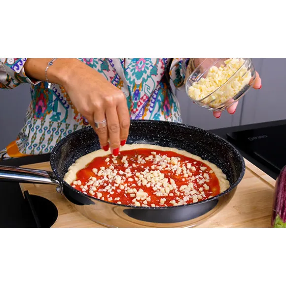 Poêle inox avec revêtement céramique 28 cm Kitchenpro