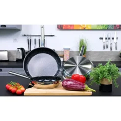 Poêle inox avec revêtement céramique 28 cm Kitchenpro