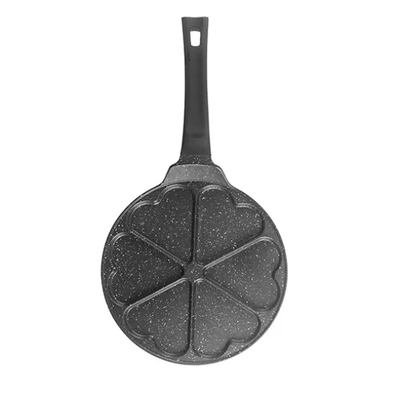 Poêle 6 mini crêpes en cœur 28 cm Ibili