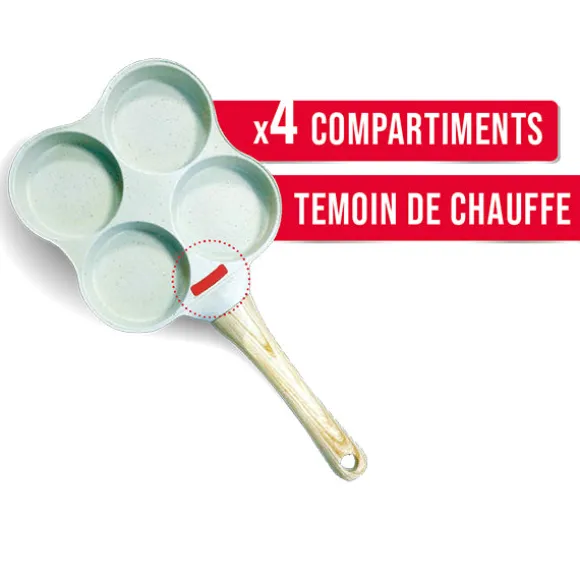 Poêle à pancakes 4 compartiments Kitchenpro
