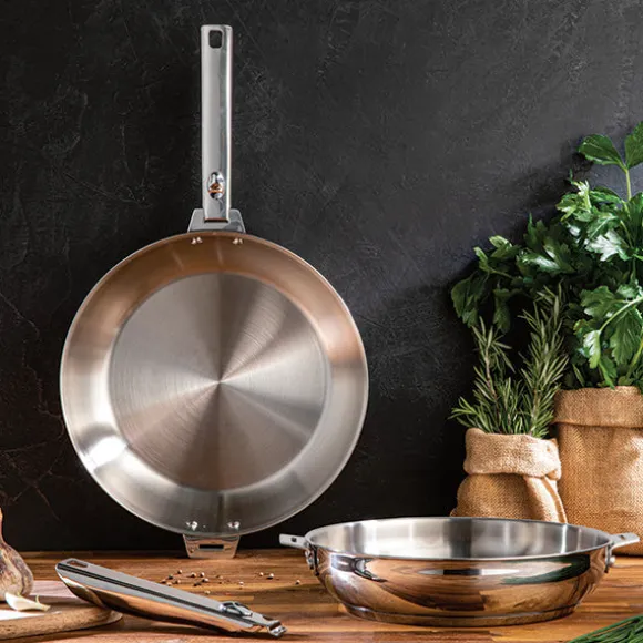 Poêle tout inox Clips’Inox sans manche 20 cm Mathon