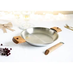 Poêle tout inox Strate sans manche 28 cm Cristel