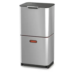 Poubelle Totem acier inoxydable 60 L - 2 compartiments 30 L Joseph Joseph
