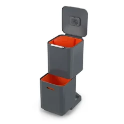 Poubelle Totem Graphite 40 L - 2 compartiments 20 L Joseph Joseph