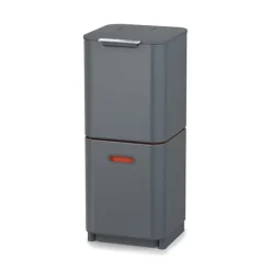 Poubelle Totem Graphite 40 L - 2 compartiments 20 L Joseph Joseph