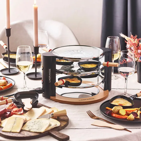 Raclette Evolution avec accessoires à fromage et deux grands poêlons Lagrange