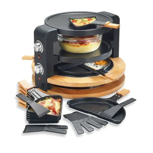 Raclette ronde multifonction 10 poêlons 1500 W Kitchen Chef Professional