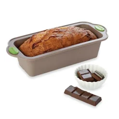 Rigiflex Moule à cake silicone structure acier 24 cm Mathon