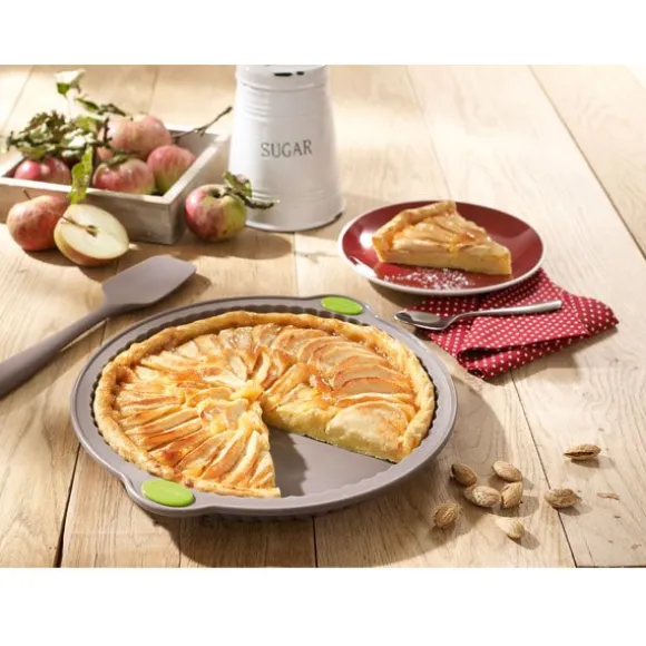 Rigiflex Moule à tarte cannelée en silicone structure acier 26 cm Mathon