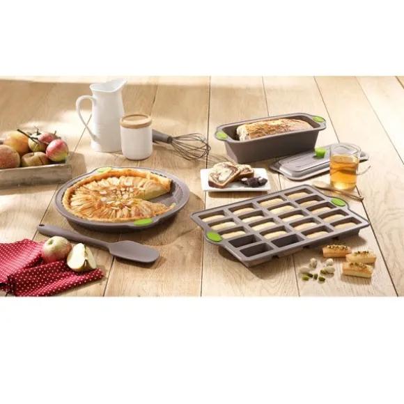 Rigiflex Moule à tarte cannelée en silicone structure acier 26 cm Mathon