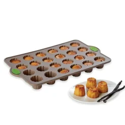 Rigiflex Plaque 24 mini-canelés en silicone structure acier 34 cm Mathon