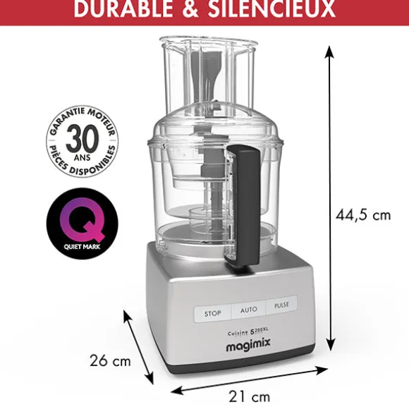 Robot compact 5200 XL 1100 W chrome mat 18591F Magimix