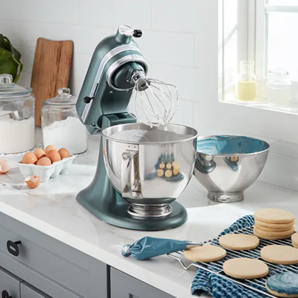 Robot pâtissier Artisan à tête inclinable 4,8 L 300 W vert genévrier 5KSM175PSEJP Kitchenaid