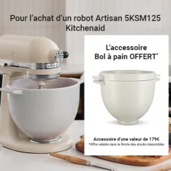 Robot pâtissier multifonction Artisan crème 300 W 5KSM125EAC Kitchenaid
