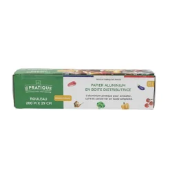 Rouleau de papier aluminium PRO 200 m × 29 cm avec boîte distributrice Le Pratique