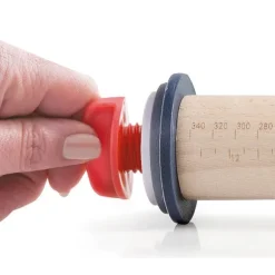 Rouleau à pâtisserie en hêtre avec anneaux Lacor