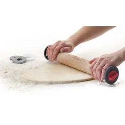 Rouleau à pâtisserie en hêtre avec anneaux Lacor