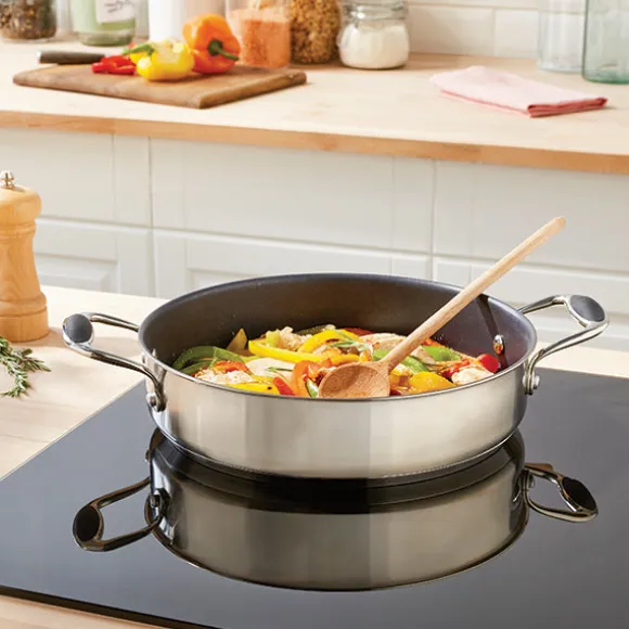 Sauteuse 2 anses inox antiadhérente 28 cm Excell'Inox Mathon