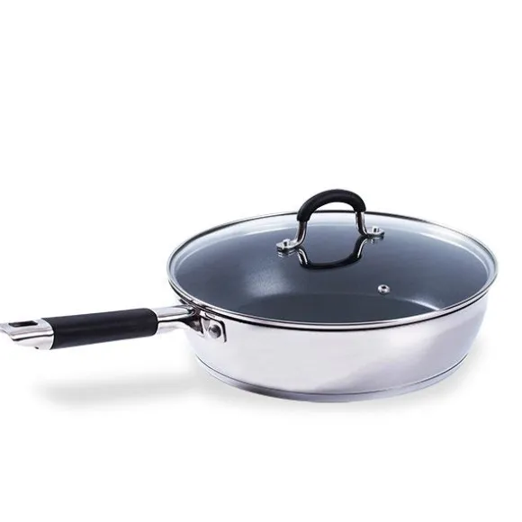 Sauteuse antiadhésive inox et couvercle Rapid Cook 28 cm Mathon