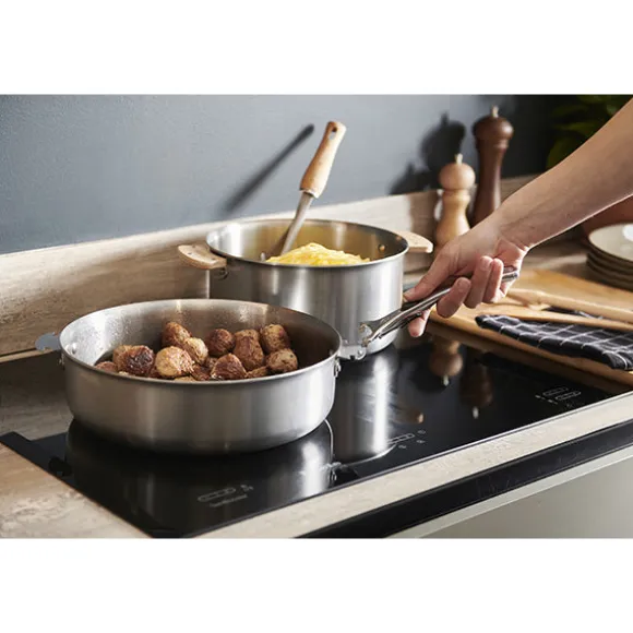 Sauteuse droite tout inox Alchimy Loqy sans manche 28 cm De Buyer