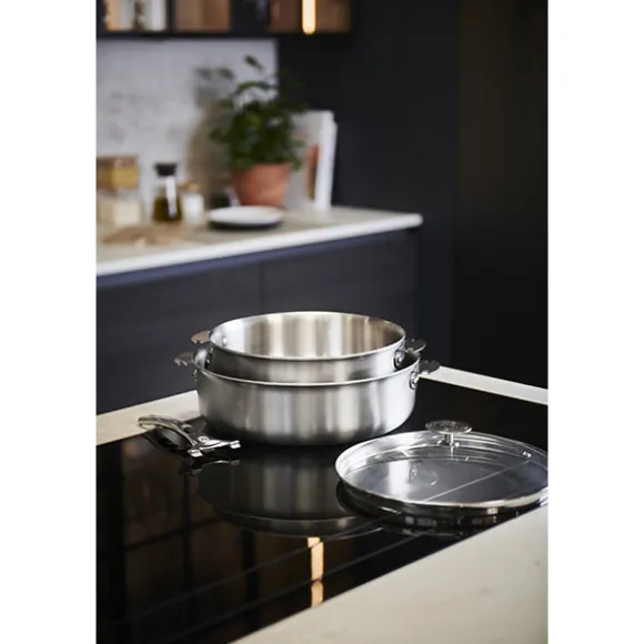 Sauteuse droite tout inox Alchimy Loqy sans manche 24 cm De Buyer