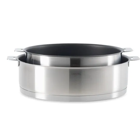 Sauteuse inox antiadhérente Strate sans manche 24 cm Cristel