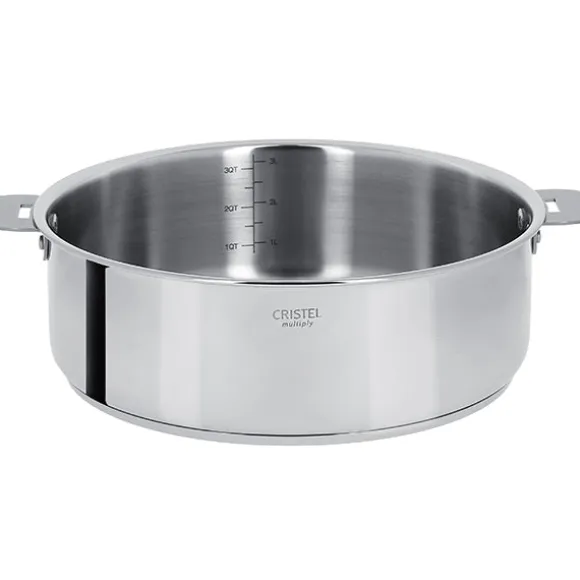 Sauteuse multiply tout inox Casteline sans manche 24 cm Cristel
