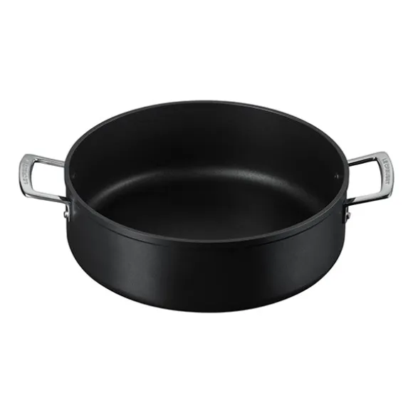 Sauteuse rondeau anti-adhérente Les Forgées 28 cm et couvercle en verre Le Creuset