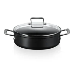 Sauteuse rondeau anti-adhérente Les Forgées 28 cm et couvercle en verre Le Creuset